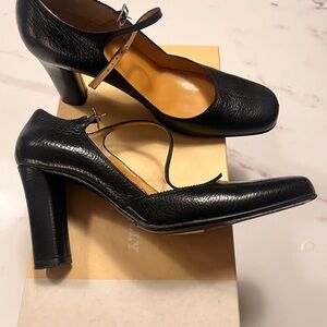 Bally Black Leather Heels with Strap - size EU 40 1/2